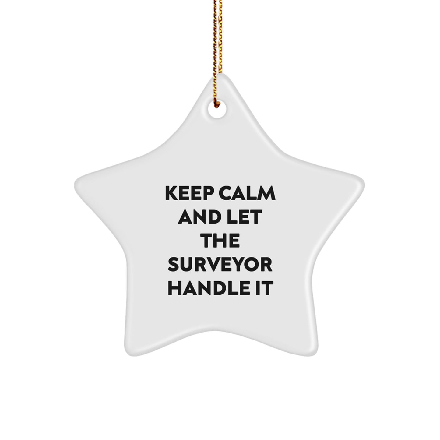Funny Star Ornament, Gifts from Men to Surveyor Friends, Perfect for Christmas Unique Gifts - Image 1