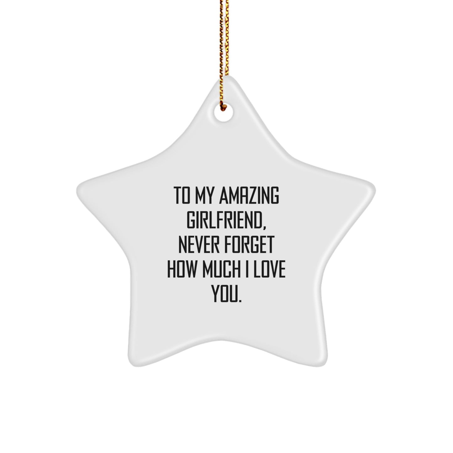 Funny Sweetheart Gifts from Men, To My Amazing Sweetheart Star Ornament for Her Birthday, Christmas Unique Gifts for Women - Image 1