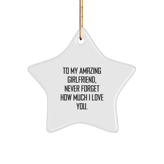 Funny Sweetheart Gifts from Men, To My Amazing Sweetheart Star Ornament for Her Birthday, Christmas Unique Gifts for Women - Image 1