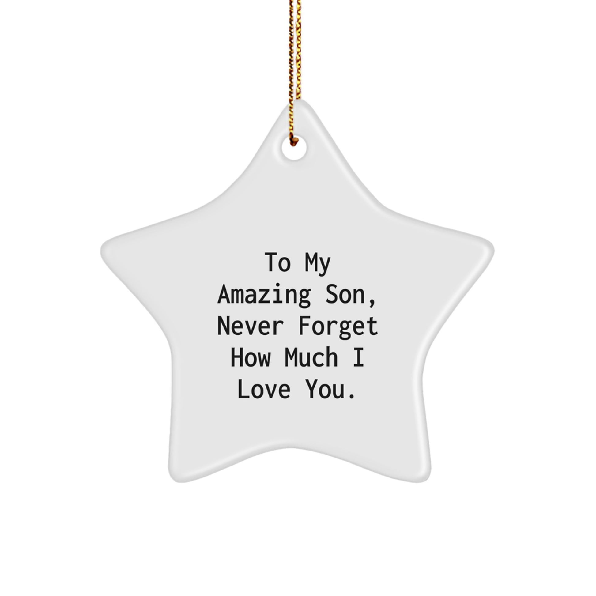 Love and Inspiration Star Ornament for Son, Gifts from Family, Christmas Unique Gifts for Men, Women, Friends, Coworkers - Image 1