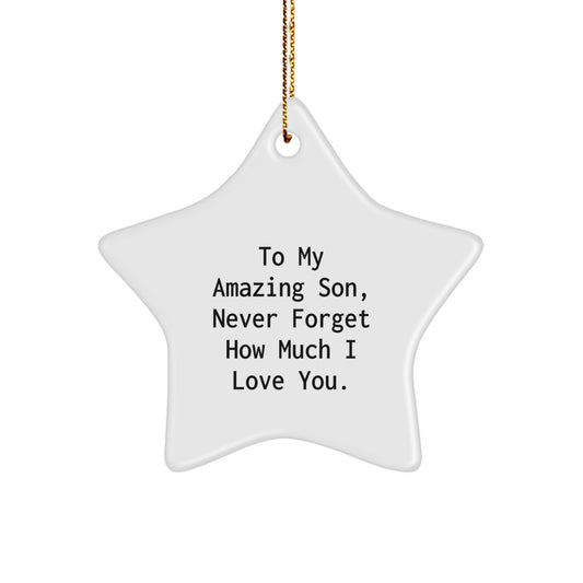 Love and Inspiration Star Ornament for Son, Gifts from Family, Christmas Unique Gifts for Men, Women, Friends, Coworkers - Image 1