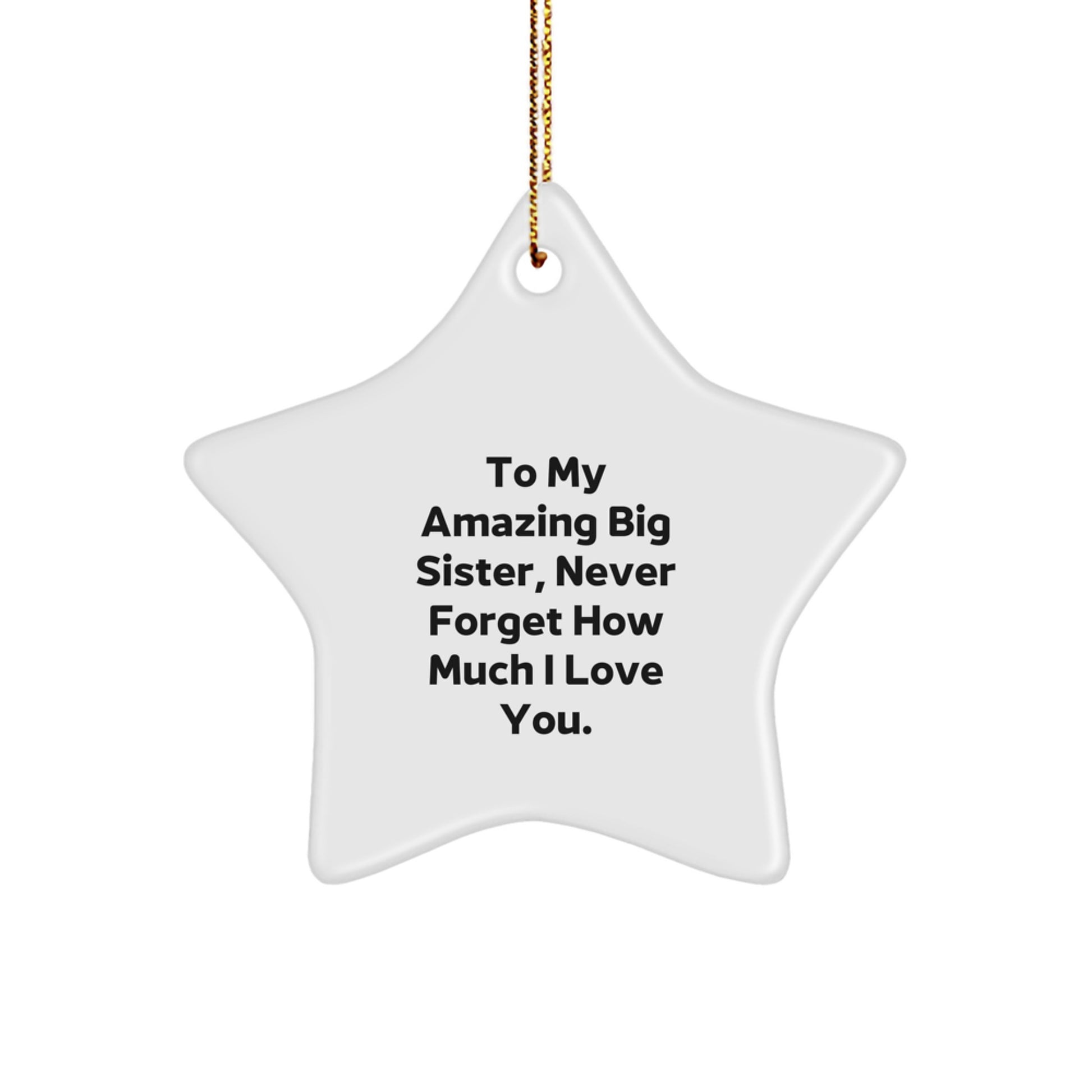 Big Sister Star Ornament Gifts from Family to My Amazing Big Sister Never Forget How Much I Love You Christmas Unique Gifts - Image 1
