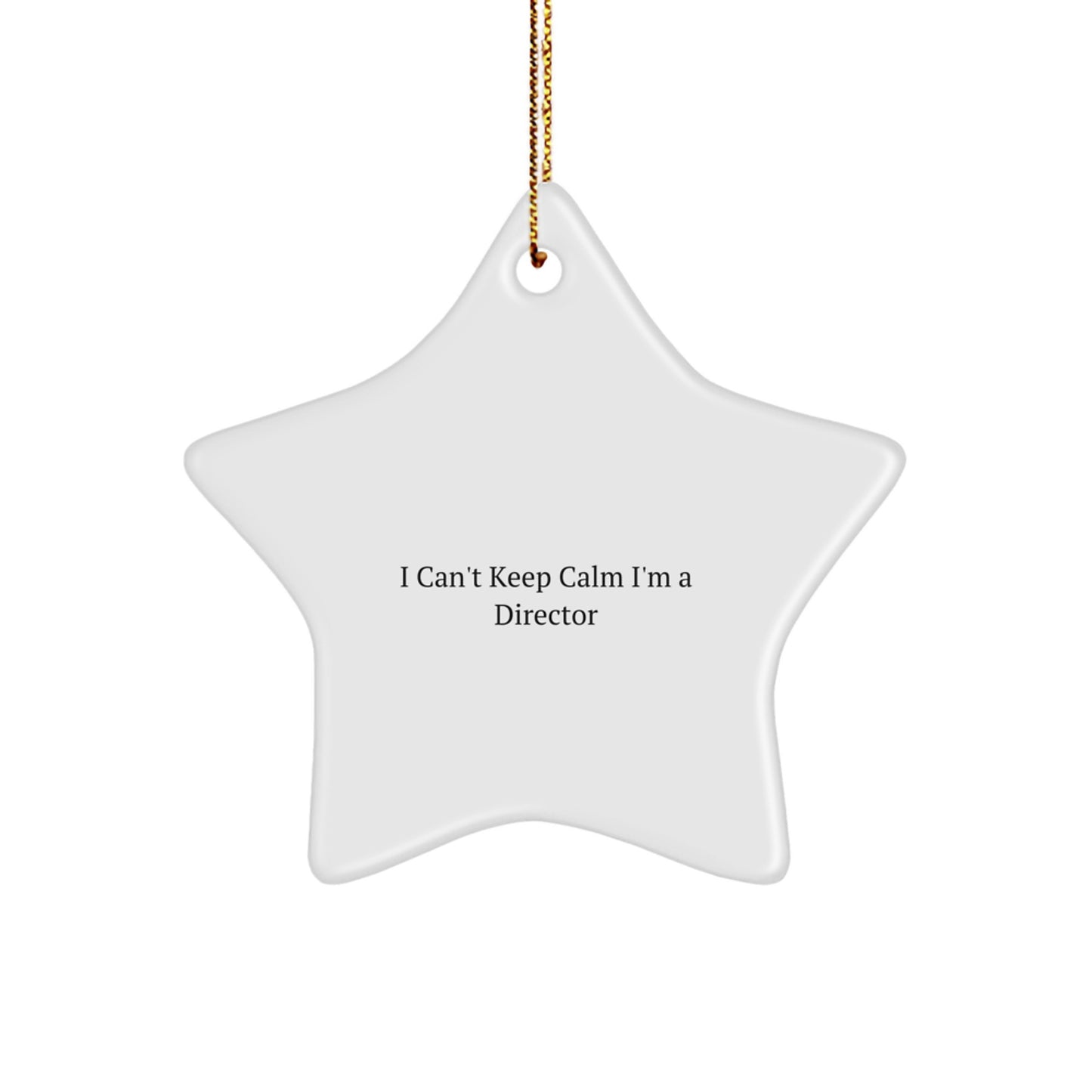 Funny Director Gifts for Him - I Can't Keep Calm I'm A Director Star Ornament, Christmas Unique Presents from Friends, Coworkers to Family - Image 1