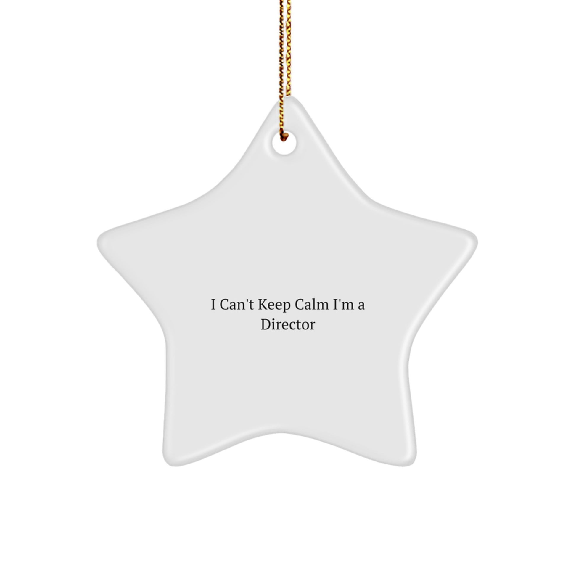 Funny Director Gifts for Him - I Can't Keep Calm I'm A Director Star Ornament, Christmas Unique Presents from Friends, Coworkers to Family - Image 1