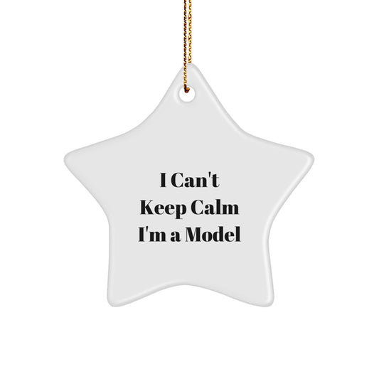 Funny I'm a Model Gifts from Friends for Model Christmas Unique Star Ornament - Image 1