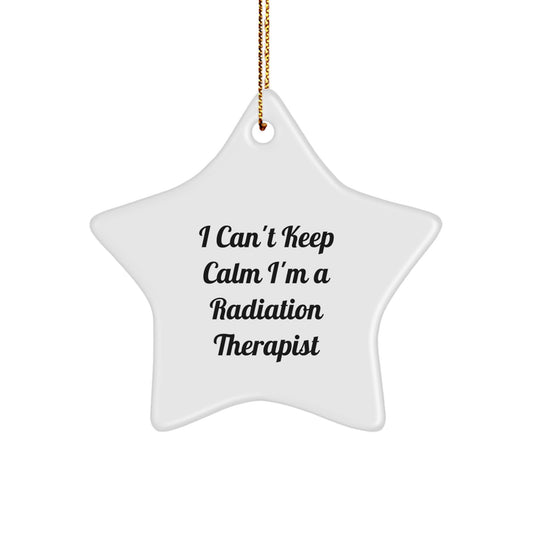 Funny Radiation Therapist Star Ornaments for Christmas Unique Gifts from Friends to Radiation Therapist - Image 1