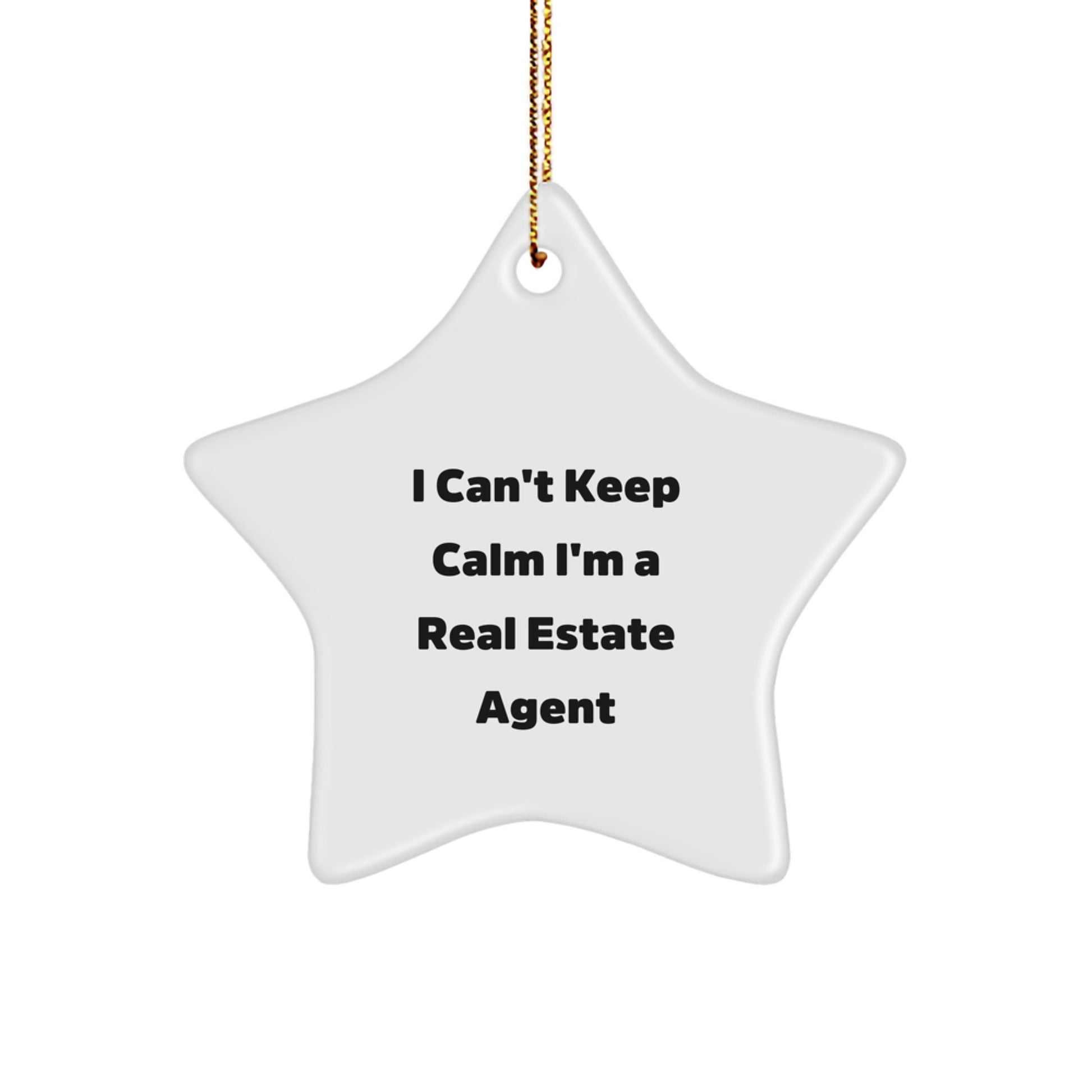 Funny Inspirational Real Estate Agent Star Ornament Gifts for Real Estate Agents from Family Friends - Image 1