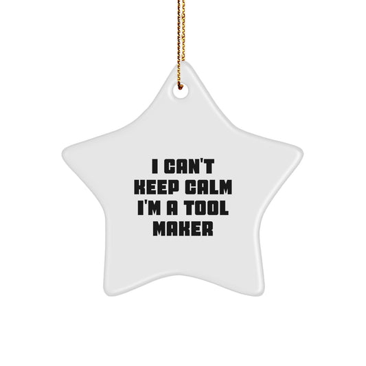 Funny I'm A Tool Maker Christmas Star Ornament Gifts for Him from Friends - Image 1