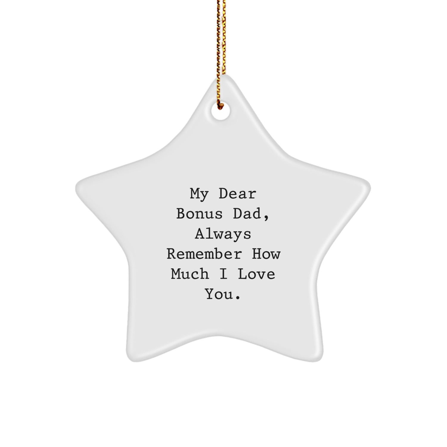 Funny Bonus Dad Gifts from Men, Star Ornament for Bonus Dad, Christmas Unique Gifts for Him - Image 1