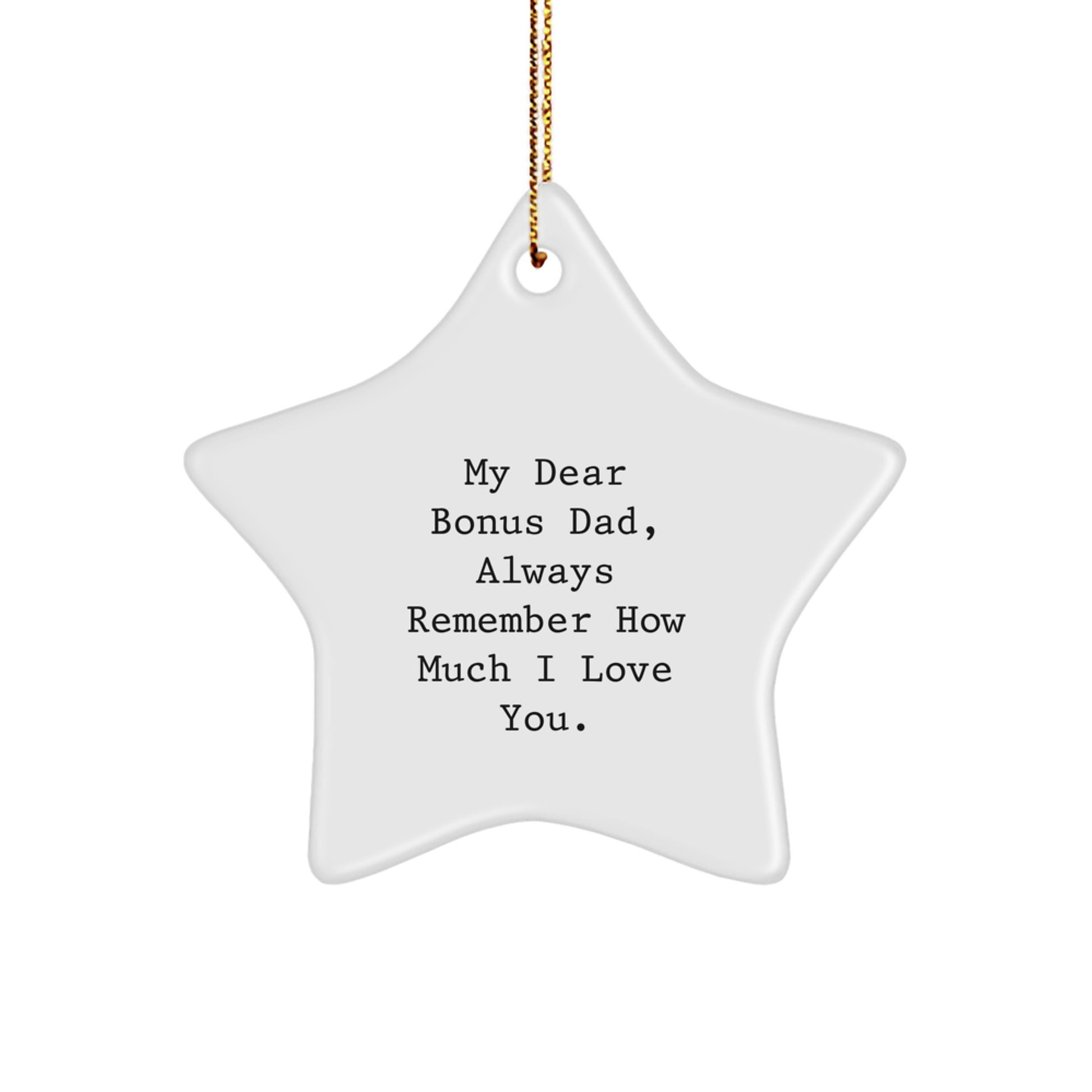 Funny Bonus Dad Gifts from Men, Star Ornament for Bonus Dad, Christmas Unique Gifts for Him - Image 1