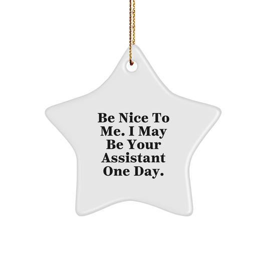 Funny Assistant Star Ornament Gifts from Friends and Family for Christmas Unique Ornaments - Image 1