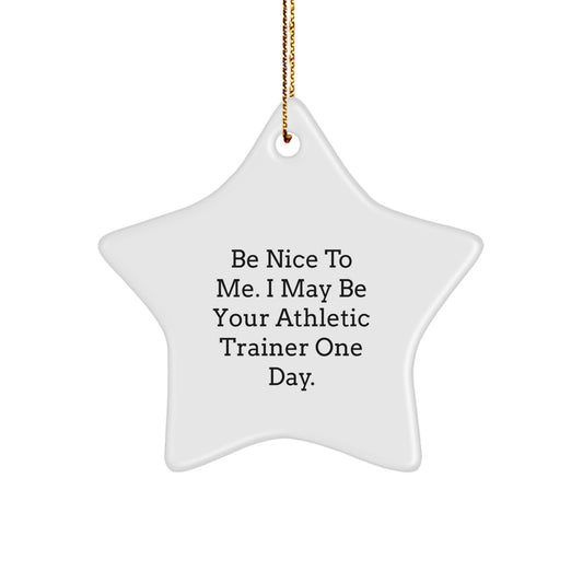 Funny Athletic Trainer Star Ornament Gifts from Family Friends Coworkers for Men Women Christmas Unique Gift Idea - Image 1