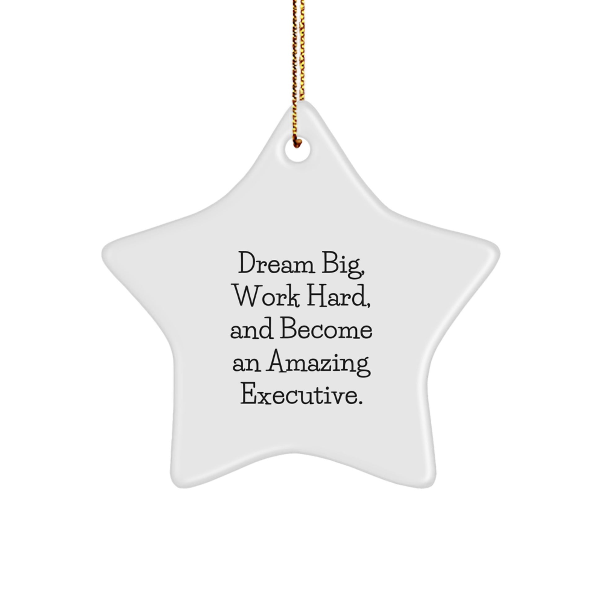 Executive Star Ornament Gifts from Friends, Coworkers, and Family for Christmas Unique Gifts, Inspirational Quotes, Star Shaped, White, Durable - Image 1