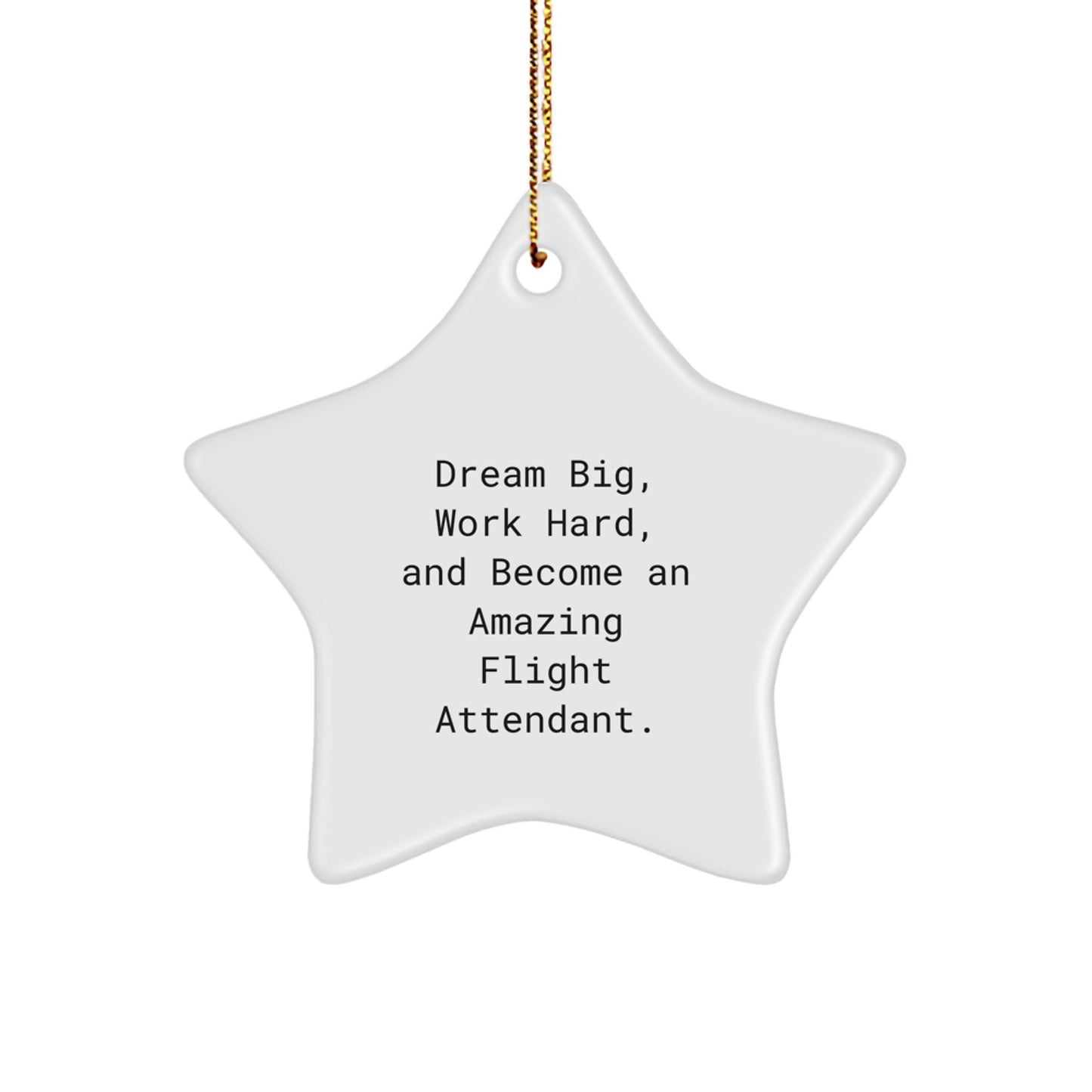 Inspirational Flight Attendant Star Ornament Gifts from Friends for Christmas - Image 1