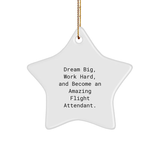 Inspirational Flight Attendant Star Ornament Gifts from Friends for Christmas - Image 1