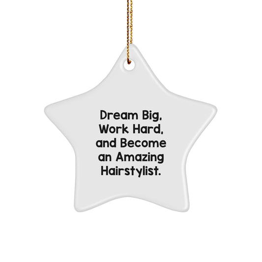 Dream Big Hairstylist Star Ornament Gifts from Men for Christmas Unique Gifts - Image 1