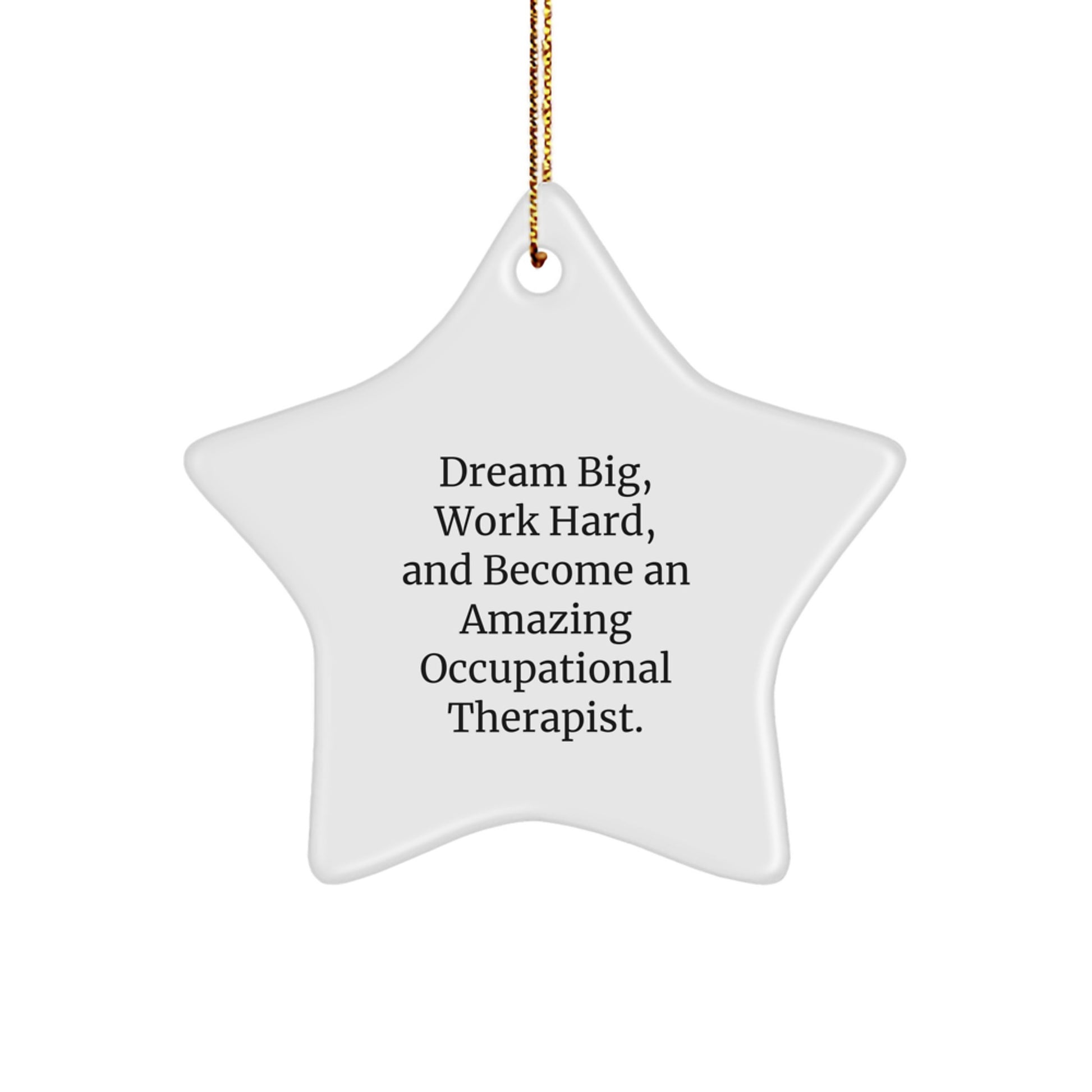 Occupational Therapist Gifts Star Ornament Christmas Unique Gifts from Family to Occupational Therapist Dreams Big, Work Hard, And Become an Amazing Occupational Therapist. - Image 1