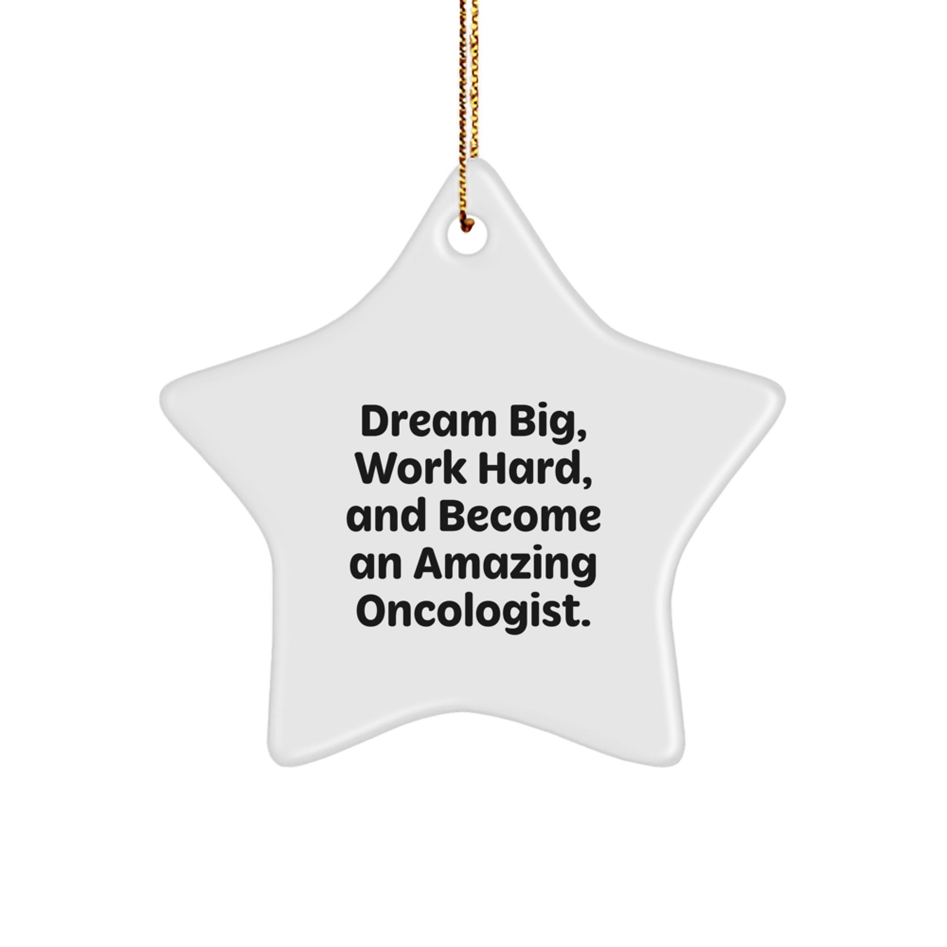Gifts for Oncologist Friends Unique Star Ornament - Dream Big and Work Hard - Christmas Unique Gifts from Family to Men - Image 1