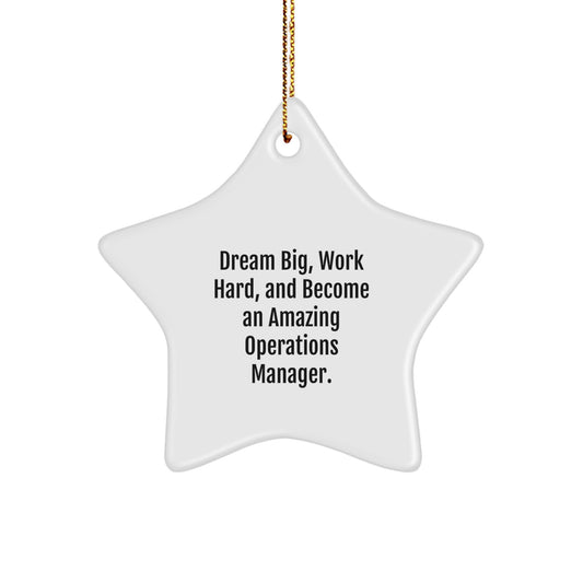 Inspirational Star Ornament Gifts from Friends and Family to Operations Manager, Encouraging Dreams, Funny Quote Decor for Christmas, Great Gift Idea for Women or Men - Image 1