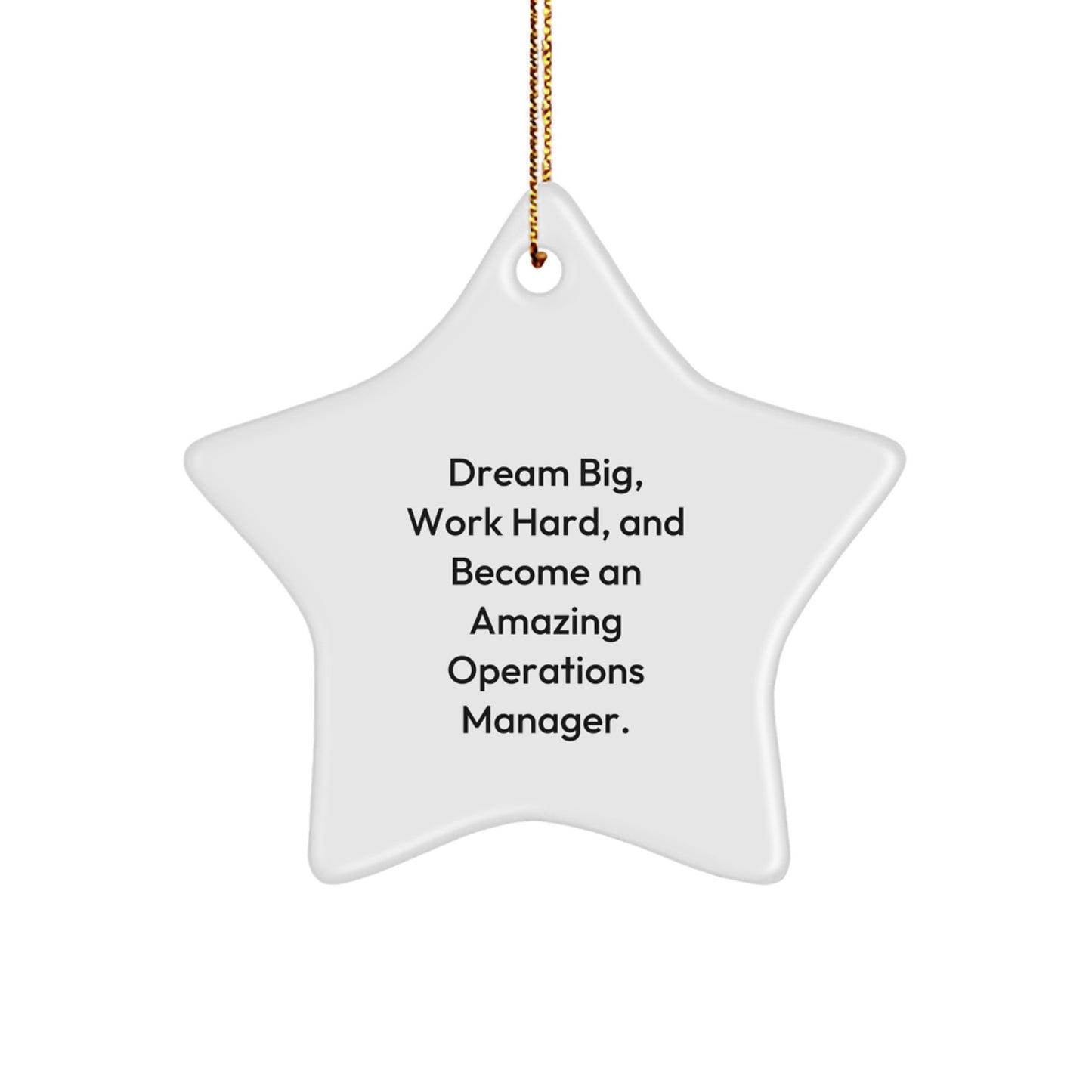 Funny Inspirational Gifts for Operations Manager Star Ornament from Friends at Christmas - Image 1