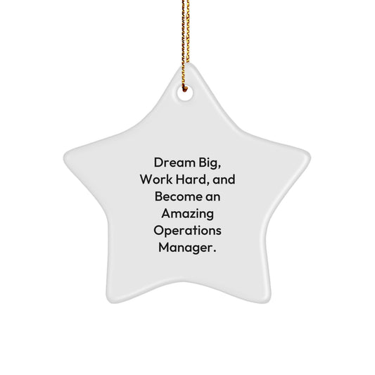Funny Inspirational Gifts for Operations Manager Star Ornament from Friends at Christmas - Image 1