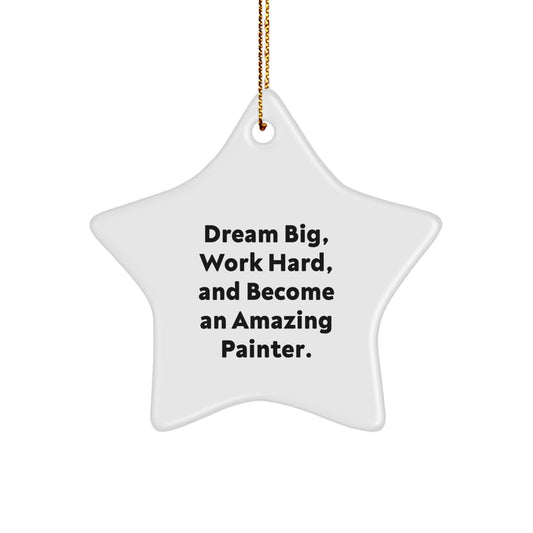 Funny Inspirational Painter Gifts from Friends, Star Ornament for Painter, Christmas Unique Gifts, Gifts for Painter - Image 1