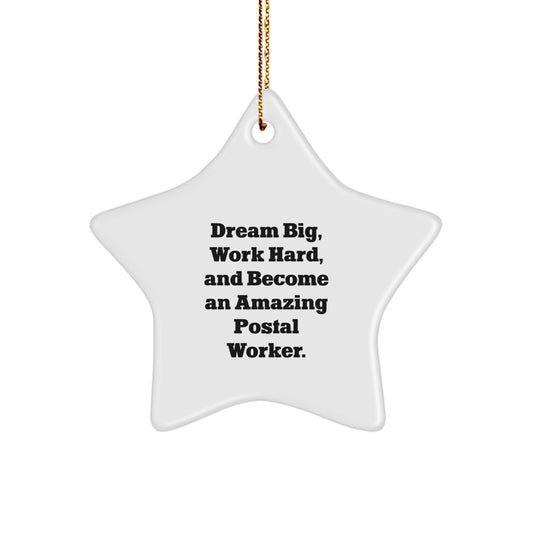 Inspiring Postal Worker Gifts: Funny Quote Star Ornament for Christmas - Gifts from Men to Coworkers, Family, and Friends, Perfect for Postal Worker Appreciation, Unique Holiday Gifts - Image 1