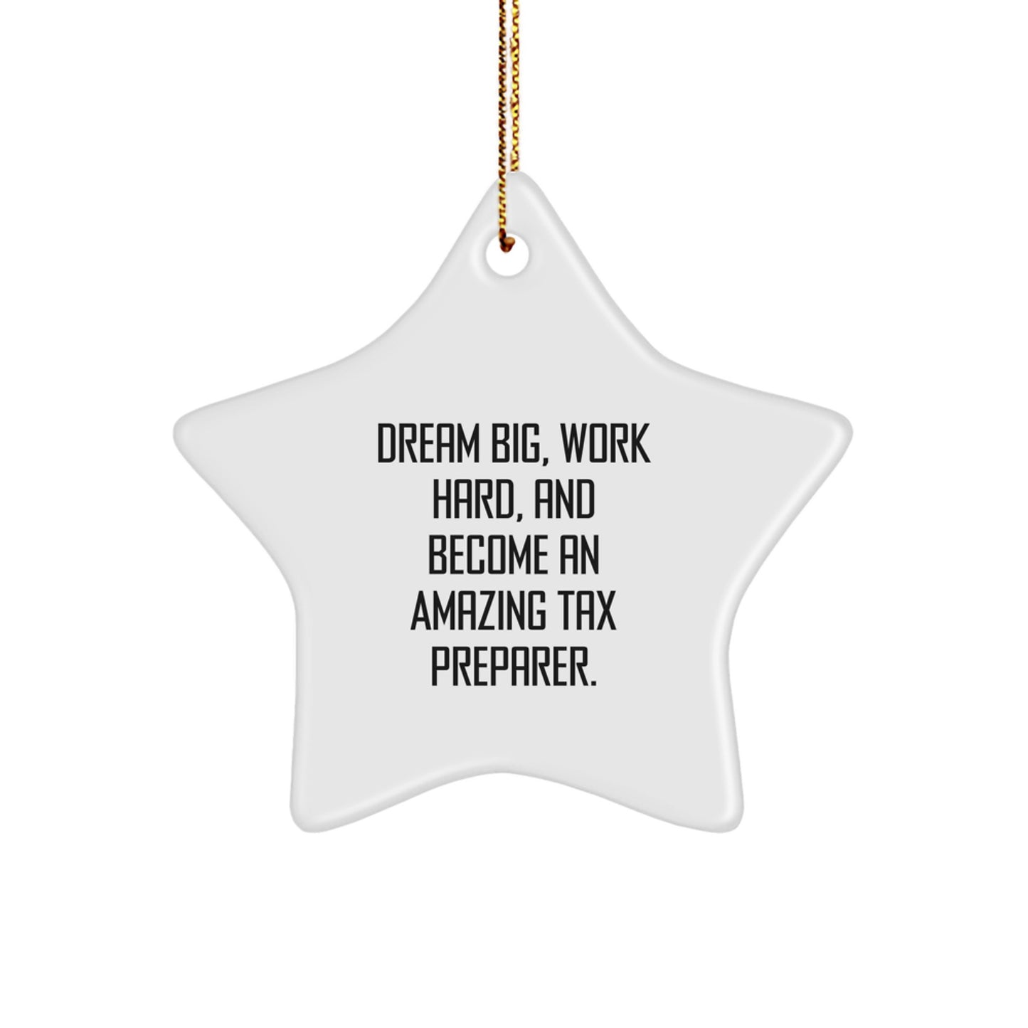 Inspirational Tax Preparer Gifts, Star Ornament with Funny Quote, Gifts from Friends for Amazing Tax Professionals, Unique Christmas Memorable Presents - Image 1