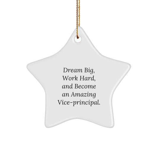 Gifts from Family - Funny Vice-principal Star Ornament, Dream Big Gifts for Vice-principal, Inspirational Christmas Star Decoration - Image 1