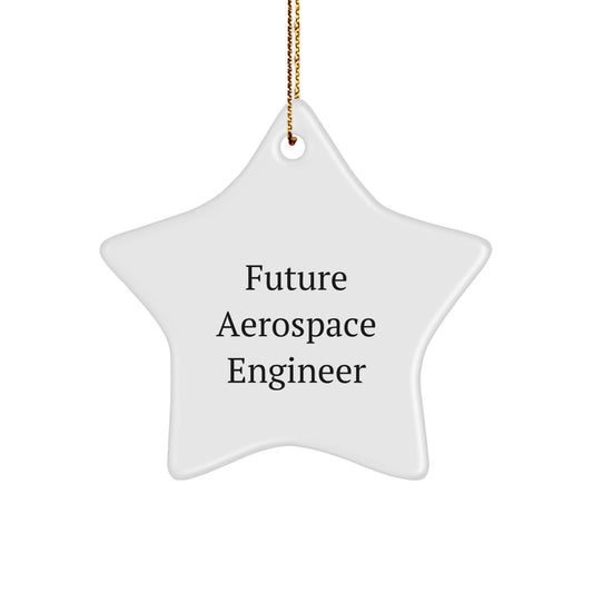 Funny Future Aerospace Engineer Gifts from Family for Christmas - Star Ornament, 'Reach for the Stars' - Image 1