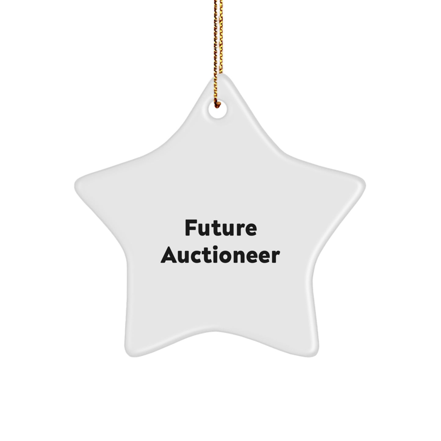 Funny Future Auctioneer Gifts for Men - Star Ornament with Inspirational Quote, Christmas Unique Gifts from Friends to Family - Image 1