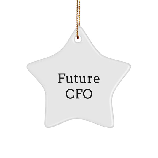 Funny Future CFO Quotes Star Ornament Gifts from Friends for Christmas - Image 1