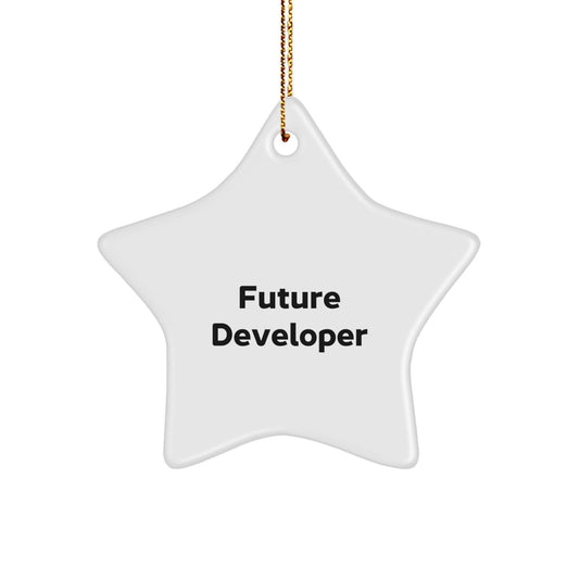 Funny Future Developer Star Ornament Gifts from Family, Gifts for Developer, Christmas Unique Gifts - Image 1