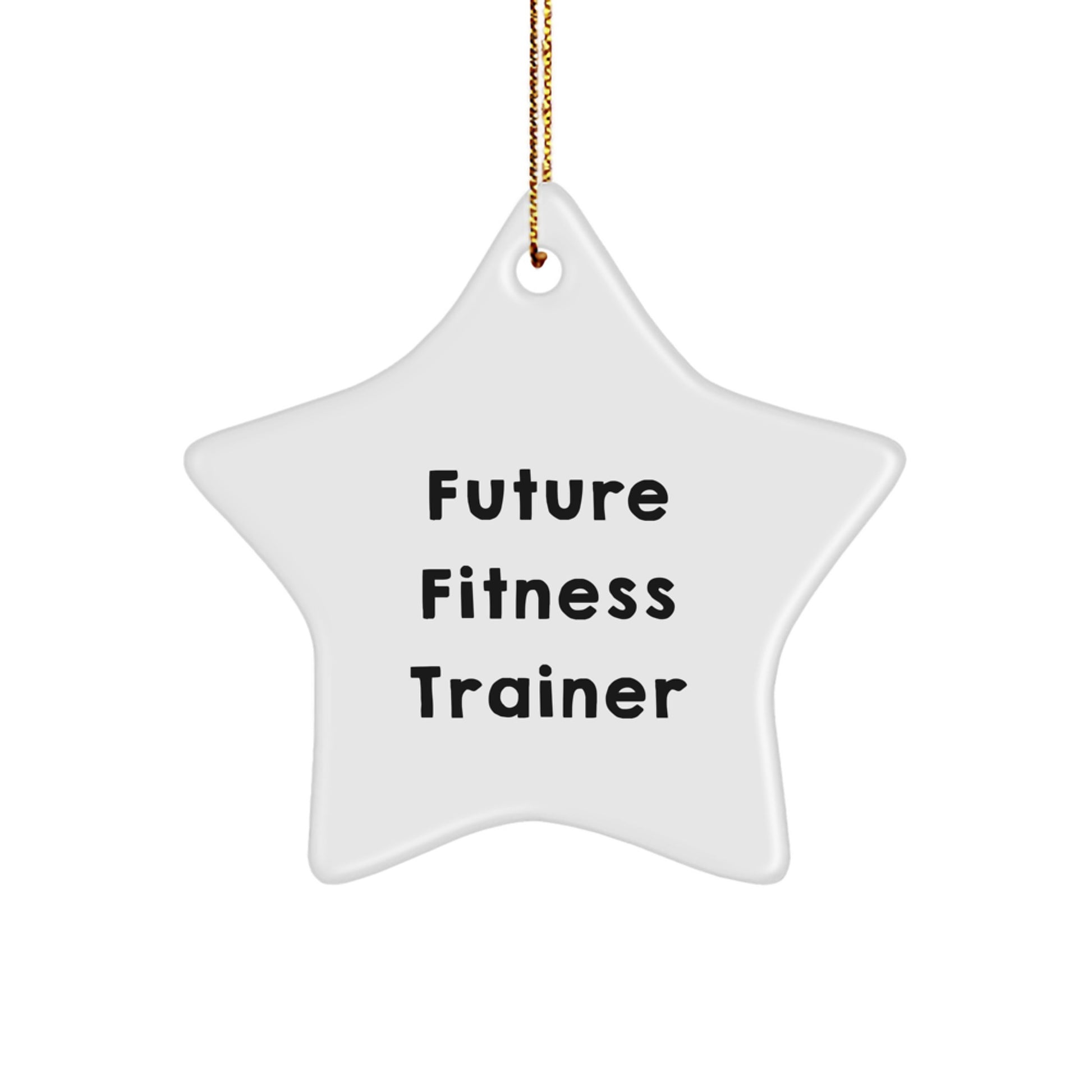 Funny Fitness Trainer Star Ornament, Gifts for Men or Women, Future Fitness Trainer Motivation, Christmas Unique Gifts from Friends or Family - Image 1