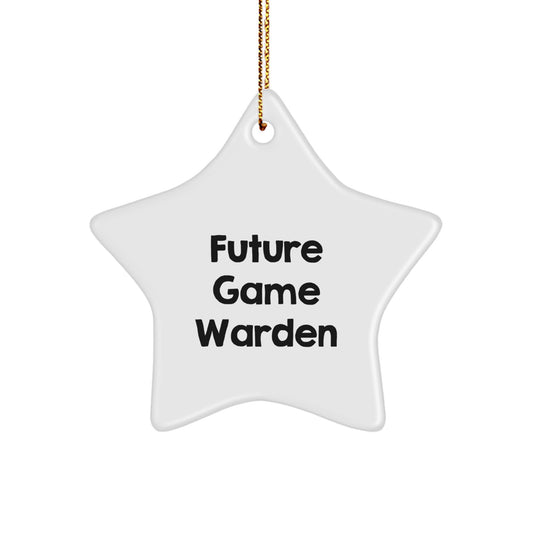 Funny Future Game Warden Star Ornament Gifts from Men to Future Game Wardens for Christmas - Image 1