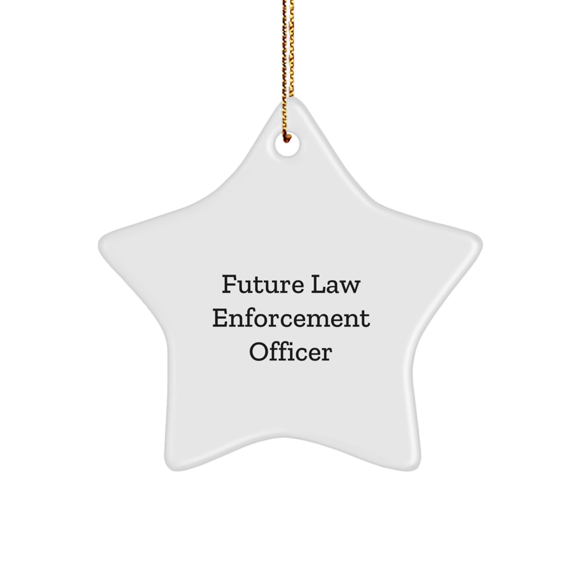 Funny Future Law Enforcement Officer Gifts for Men, Law Enforcement Officer Star Ornament, Inspirational Christmas Unique Gifts from Friends and Family - Image 1