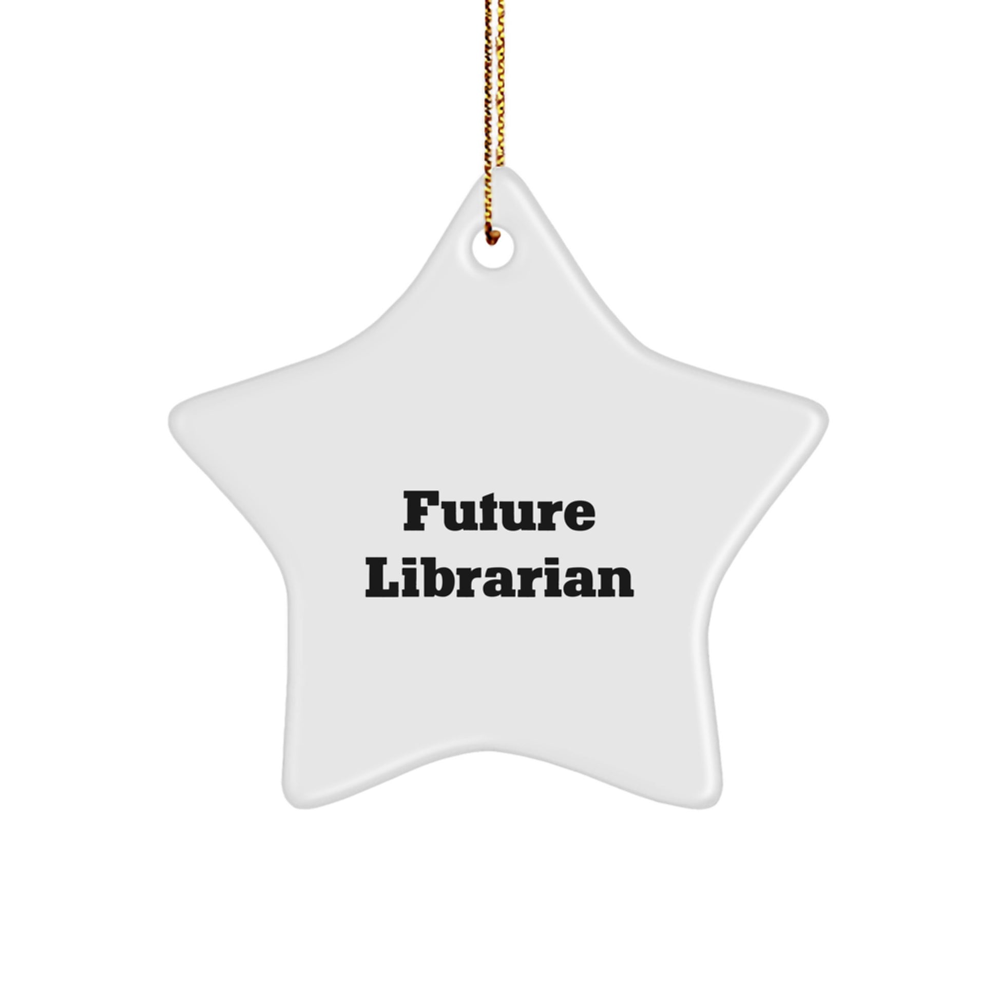 Funny Librarian Gifts from Friends Unique Star Ornament for Librarian Christmas Decorations - Image 1