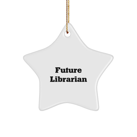Funny Librarian Gifts from Friends Unique Star Ornament for Librarian Christmas Decorations - Image 1