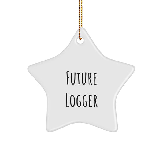 Funny Logger Gifts from Friends for Future Logger Star Ornament Christmas Unique Decorations - Image 1
