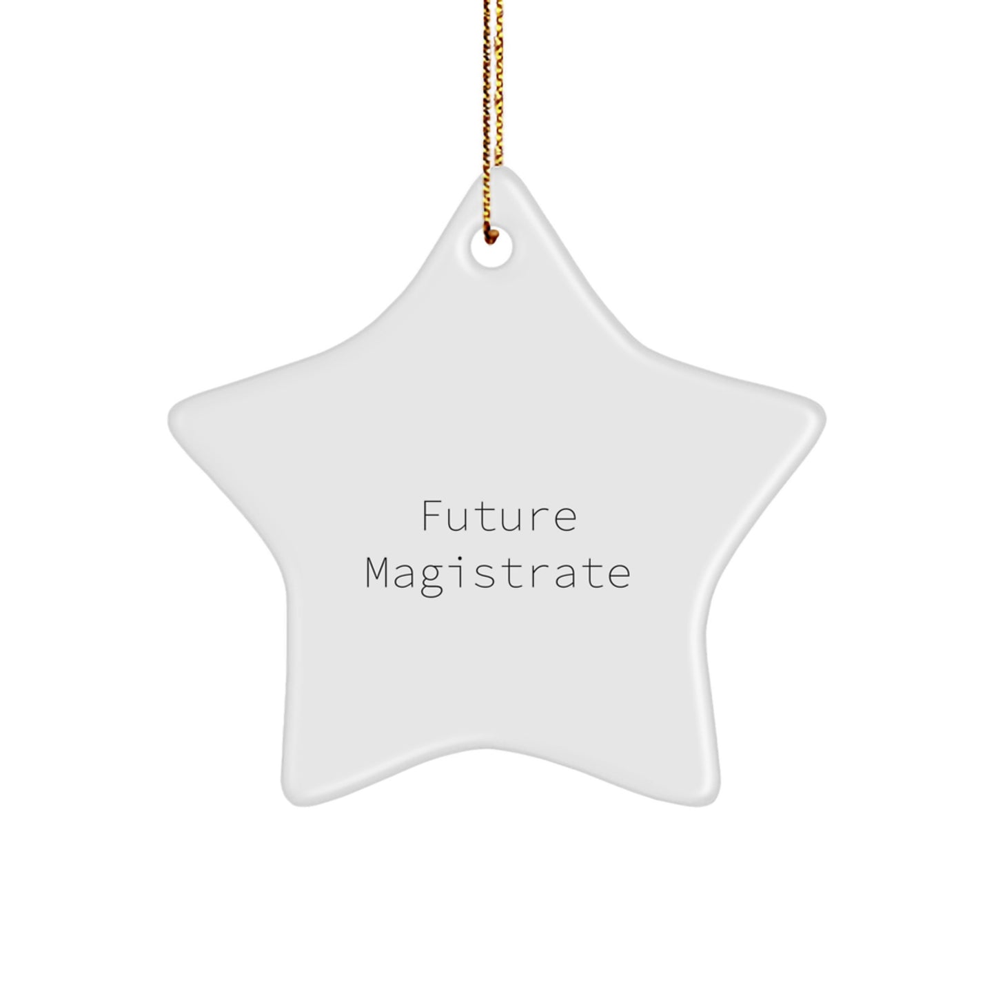 Magistrate Gifts, Funny Inspirational Quote Star Ornament for Future Magistrate, Gifts from Friends for Christmas Unique Gifts - Image 1