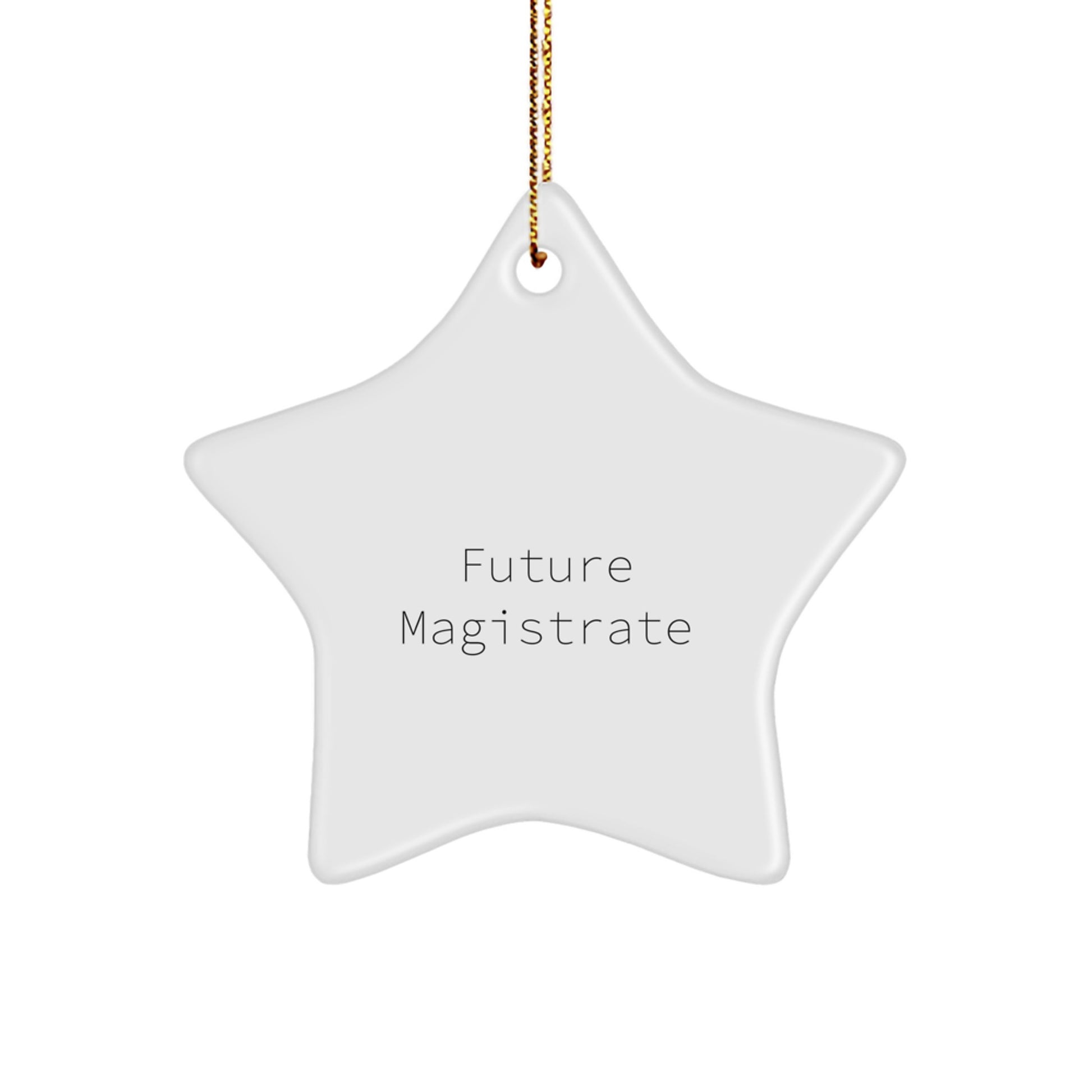 Magistrate Gifts, Funny Inspirational Quote Star Ornament for Future Magistrate, Gifts from Friends for Christmas Unique Gifts - Image 1