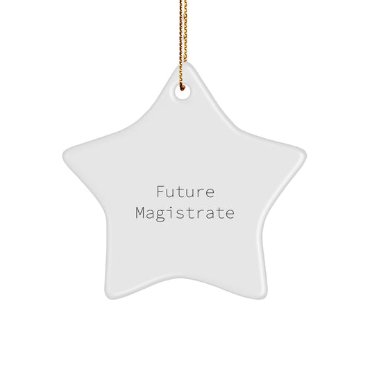 Magistrate Gifts, Funny Inspirational Quote Star Ornament for Future Magistrate, Gifts from Friends for Christmas Unique Gifts - Image 1