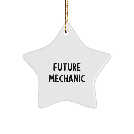 Funny Future Mechanic Star Ornament, Gifts from Family for Mechanic, Christmas Unique Decorations - Image 1