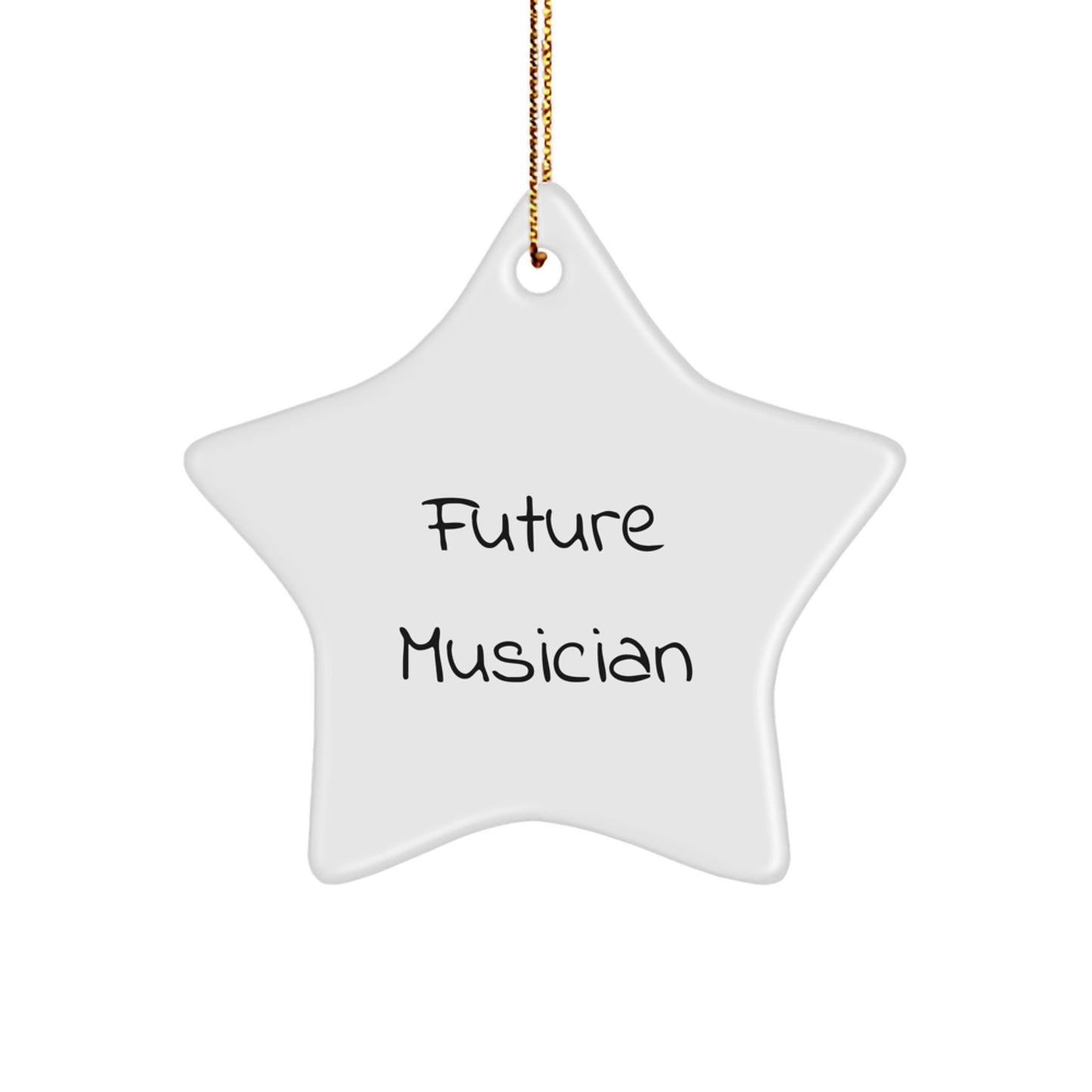Funny Future Musician Star Ornament Gifts from Friends, Gifts for Musician Men, Unique Christmas Decorations, Star Shaped Musician Gift - Image 1