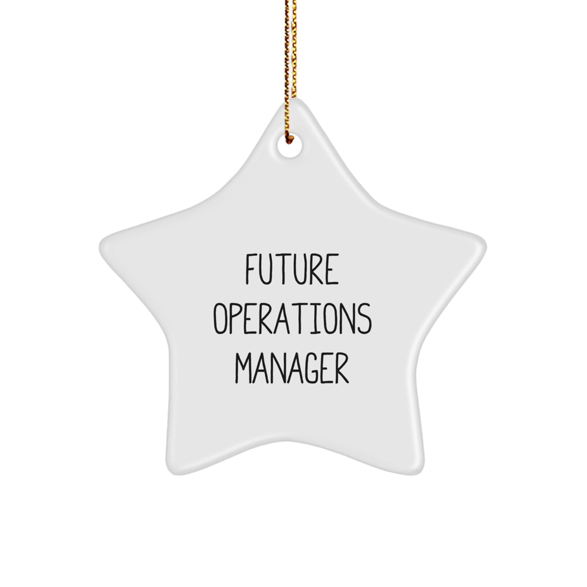 Funny Future Operations Manager Christmas Star Ornament Gifts from Men to Operations Manager, Inspirational Quote Inside - Image 1