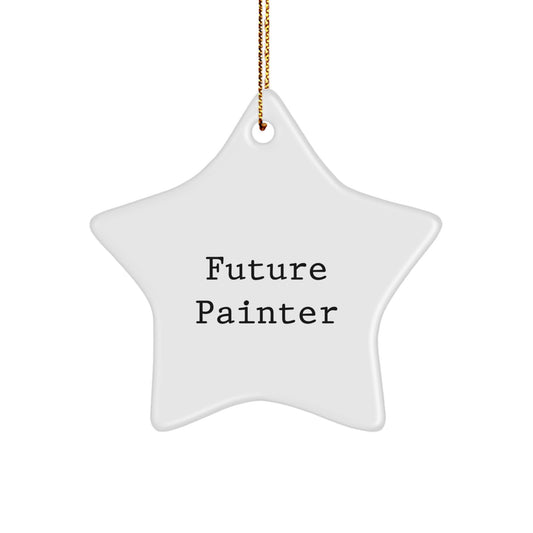 Inspirational Future Painter Gifts from Friends, 'Future Painter' Star Ornament, Christmas Unique Gifts for Painter - Image 1