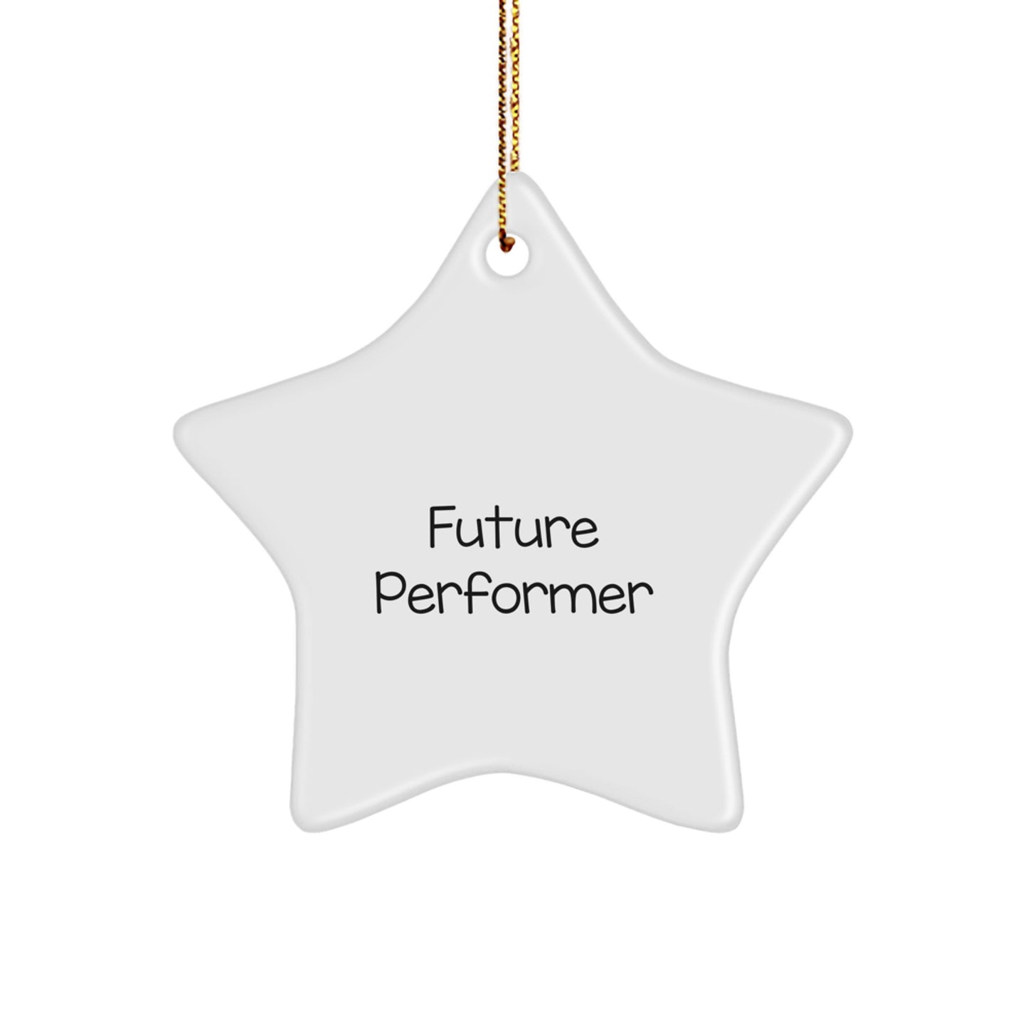 Funny Future Performer Gifts from Friends for Christmas - Star Ornament, 'Believe You Can and You're Halfway There' Quote, Gift for Him or Her - Image 1