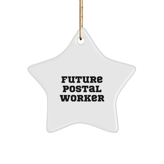 Funny Postal Worker Gifts for Future Postal Workers, Star Ornament with Inspirational Quote, 'You're Mailing it', White Star Shaped, 3.25" Tall, Christmas Unique Gifts from Friends, Family, Coworkers - Image 1