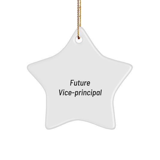 Funny Quote Vice-Principal Gifts from Friends for Christmas Unique Star Ornament, Future Vice-Principal Star Shaped, Gifts for Vice-Principal - Image 1