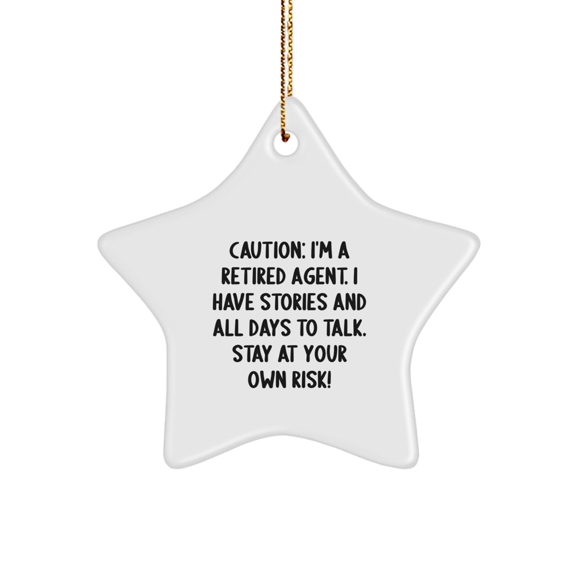Funny Agent Star Ornament Gifts from Men to Agent Friends at Christmas - Image 1